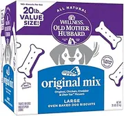 Old Mother Hubbard Wellness Original Mix Dog Biscuits, Natural, Training Treats, Four Flavors, Large Size, (20 Pound Box)