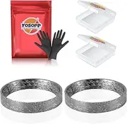 YOSOPP Cone Exhaust Gasket for Harley, Made of Graphite & Steel Mesh - Fits 1984-later Most Harley Davidson Bikes: Touring, Sportster, Dyna, Softail (1 Pair 2pcs)