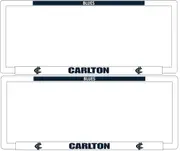 AFL Car Number Plate Frame Set Of Two - Carlton Blues - Front/Back