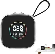 Pm2.5 Detector,Small Air Quality Monitor with Strap LED Display | Multipurpose Home Humidity Tester for Bedrooms Living Areas