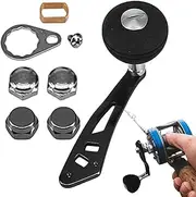 Fishing Reel Handle - Metal Knobs Handle Kit | EVA Oval Grip Single Rocker Arm Fishing Reel Conversion Accessory for Men Women