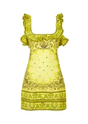 Zimmermann Matchmaker Printed Linen Mini Dress - Yellow - 3 (UK 14 / L) 3 (UK 14 / L)