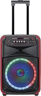 Cobuy Karaoke Machine, 5.0 Bluetooth Speaker w/ 2 Wireless Microphones, Portable PA System, Singing Machines with RGB LED Disco Lights for Home Party Outdoor, Supports USB/TF/AUX/FM