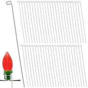 12 Inch Christmas Light Stakes 60 Pack Christmas Yard Lights Metal Stakes