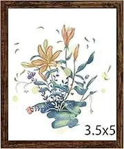 BESCRCL 3.5x5 Picture Frame, Photo Frame for Wall Mounting or Tabletop Display, Brown