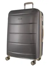 [PIERRE CARDIN] Musee 80cm Large Hard-Shell 2-Tone Suitcase in Graphite