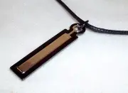Necklace ~ GUESS Dual Metal Pendant w/ Leather Cord With~NEW #5410030