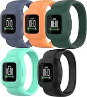 5-Pack Bands Compatible with Garmin Vivofit jr.3 Straps, All-in-one Silicon Stretchy Vivofit jr. 3 Replacement Band Wristbands for Age 3+