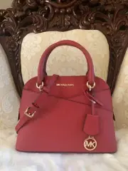 Michael Kors Jet Set Medium Dome Satchel + dust bag (Flame)