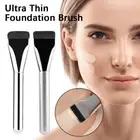 Light Concealer Flat Head Foundation Brush - Aluminum Tube Handle Wooden Fast~