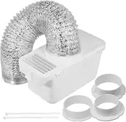 SPARES2GO Universal Vent Aluminium Hose Condenser Kit with 3 x Adapters for Tumble Dryer (1.4m)