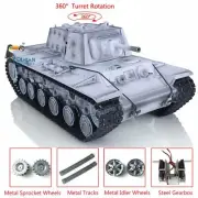 Henglong 1/16 7.0 Upgraded Soviet KV-1 RC Tank 3878 W/ 360° Turret Metal Tracks