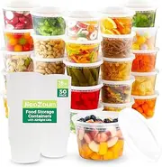 [JiaoZoum] Food Storage Containers (50 Set), 16 oz Plastic Deli Containers with Lids, Perfect for Storing Soups, Sauces, and Snacks