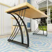 Metal Table Legs 28 Inch Bowed Modern Heavy Duty Iron Desk Legs Industrial fo...
