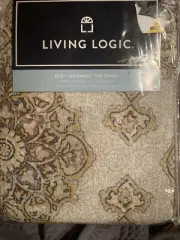 LIVING LOGIC 84-in 50 Light Filtering Grommet Single Curtain Panel Fast Ship