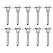 10Pcs Jaw Swage End Fitting 316 Stainless Steel Rust Corrosion Resistance.