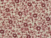3 Yard Cut Vintage Peter Pan Quilting Fabric Calico Flowers Red White