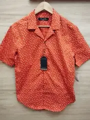 Ben Sherman Mens Shirt Red Mango Size Small