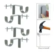 Curtain Rod Brackets Wall Bracket Hooks No Drill No Damage Drapery Hooks