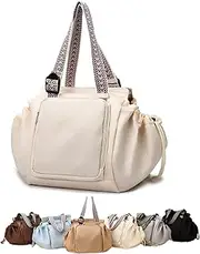 [Generic] Transformable Cradle Bag Travel Storage Bag, Versatile Large Capability Travel Bag, Small Gym Bag,Traveling Bag (Beige)