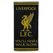 Liverpool FC You'll Never Walk Alone Towel Black/Gold One Size