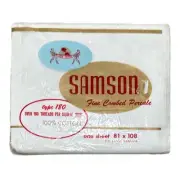 Vtg. Samson Fine Combed Percale 100% Cotton Flat Sheet WHITE Double Bed 81x108