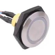 AV5512F102074BK APEM Yellow LED 12VDC Momentary 30mm Push Button Switch NO/NC