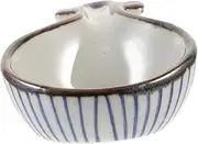 Cabilock Japanese Style Ceramic Shaped Snack Plate Food Grade Dipping Dish for Sushi Soy Sauce and Vinegar for Appetizers and Restaurant Use