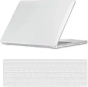 Laptop Cover Case Compatible with MacBook Pro 16 inch with Touch Bar and Touch ID Model A2141 Released in 2020 2019, Clear Plastic Protective Hard Shell Case & Keyboard Cover, Clear