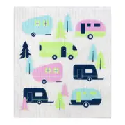 RetroKitchen Compostable Sponge Cloth - Caravan | Flora & Fauna AU