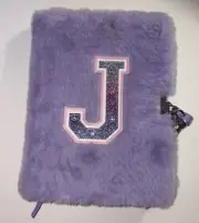 Claire's Lavender Initial “J” Diary Journal 6"x8" New - Lock w 2 keys. Purple