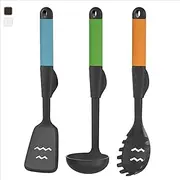 Li&Zhao Silicone Spatula Set - 3 PCS Silicone Kitchen Utensils Set Silicone Cooking Utensils Set Spatulas Silicone Heat Resistant for Nonstick Cookware, Cooking