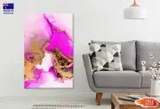 Pink & Gold Marble Abstract Art Wall Canvas Home Decor Australian Made Quality