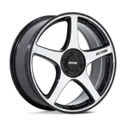 19x8 Petrol PE003 P2E Gloss Black W/ Machined Face Wheel 5x112/5x120 (35mm)