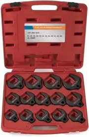 PRO 1/2" Dr Crowfoot Spanner Set SAE Metric Flare Nut Wrench 1-1/16-2” 27-50mm