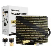 Pressure Washer Hose 50FT with 3/8 Inch Quick Connect, Kink Resistant High Te...