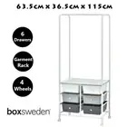 Garment Rack Trolley Hanger Holder Storage Drawer Wardrobe Clothes Organiser