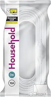 HPM Household Duty Extension Lead White 7m