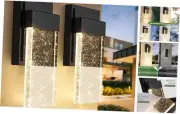 Outdoor Wall Light Fixtures with Crystal Bubble Glass, Waterproof 10in