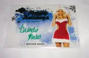 2014 Benchwarmer BRANDIE MOSES Happy Holidays Green Foil Auto/5 PLAYBOY Playmate