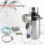 Oil Catch Can Baffled Tank Breather Universal Silver with Gauge Fits Porsche (for: Porsche)