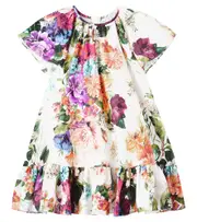 [Dolce & Gabbana Kids] Dolce & Gabbana Kids Floral linen dress Y 10 multicoloured