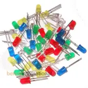 50x 5mm DIFFUSED LEDS RED GREEN YELLOW BLUE WHITE Arduino Project