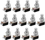DaierTek 13pcs SPST Momentary Soft Touch Foot Switch Normally Open 2 PIN Stomp Box Push Button Footswitch for Guitar Effect Pedal