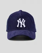 [New Era] New Era Men's New York Yankees 9Forty A-Frame Snapback Cap in Navy/Grey One Size Navy/Grey