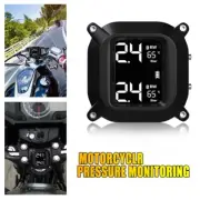 Wireless Motorcycle TPMS Tire Tyre Pressure Monitor System w/2 External Sensors