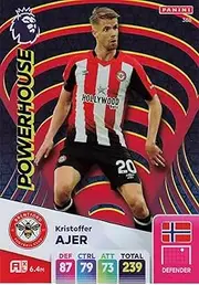 Panini Premier League 2024 2025 Kristoffer Ajer Powerhouse Trading Card