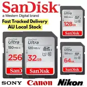 SD Card SanDisk Ultra 64GB 128GB 256GB 512GB UHS-I SDXC 4K Camera Memory Card