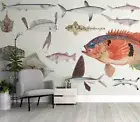 3D Color Fish Self-adhesive Removeable Wallpaper Wall Mural