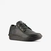 Clarks Funny Dream Ladies Dark Green Leather Lace Up Shoes UK 7 1/2 D EU 41 1/2
